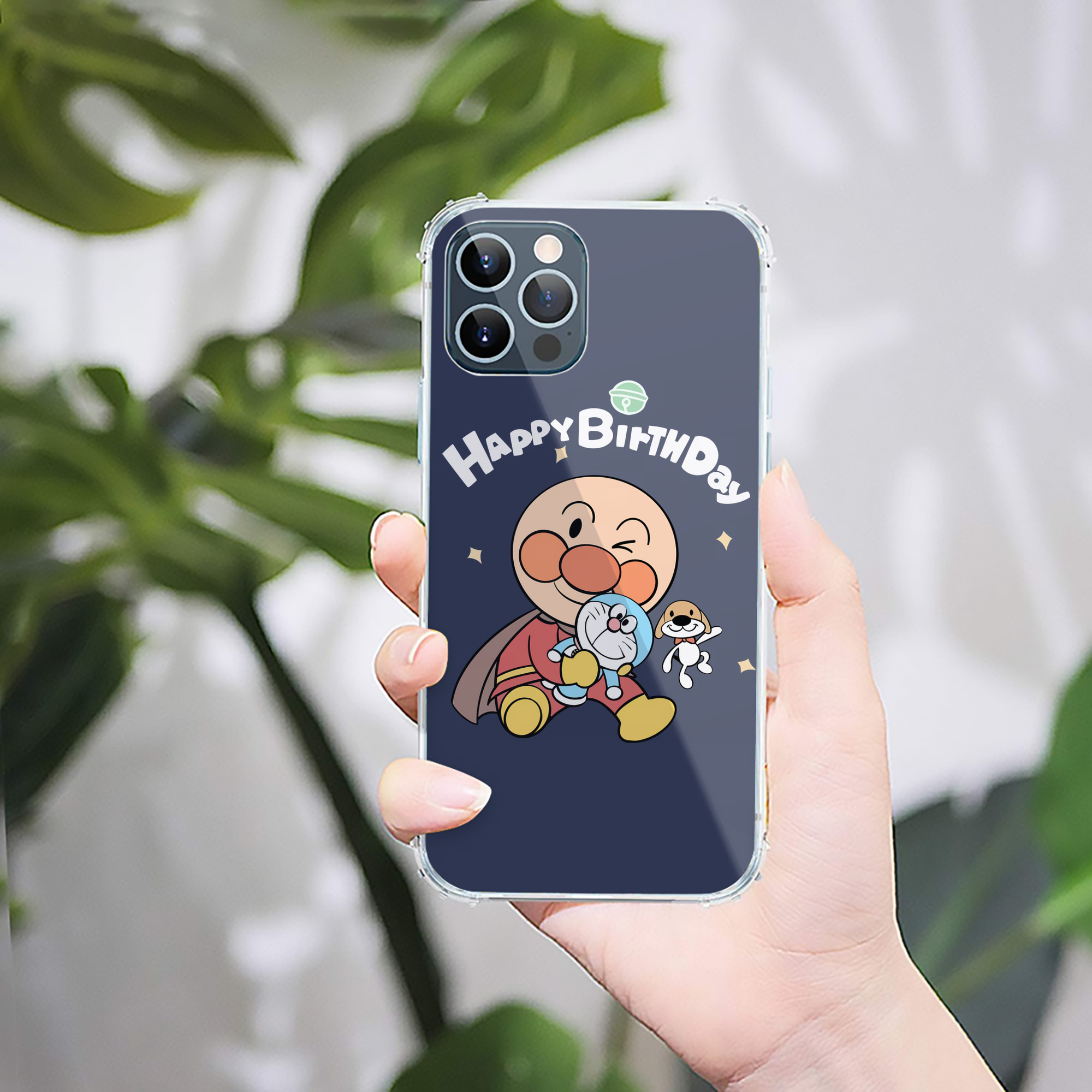 （画像用） アンパンマン Anpanman 【iPhone 12シリーズ対応】透明スマホケース（クリアソフトケース）